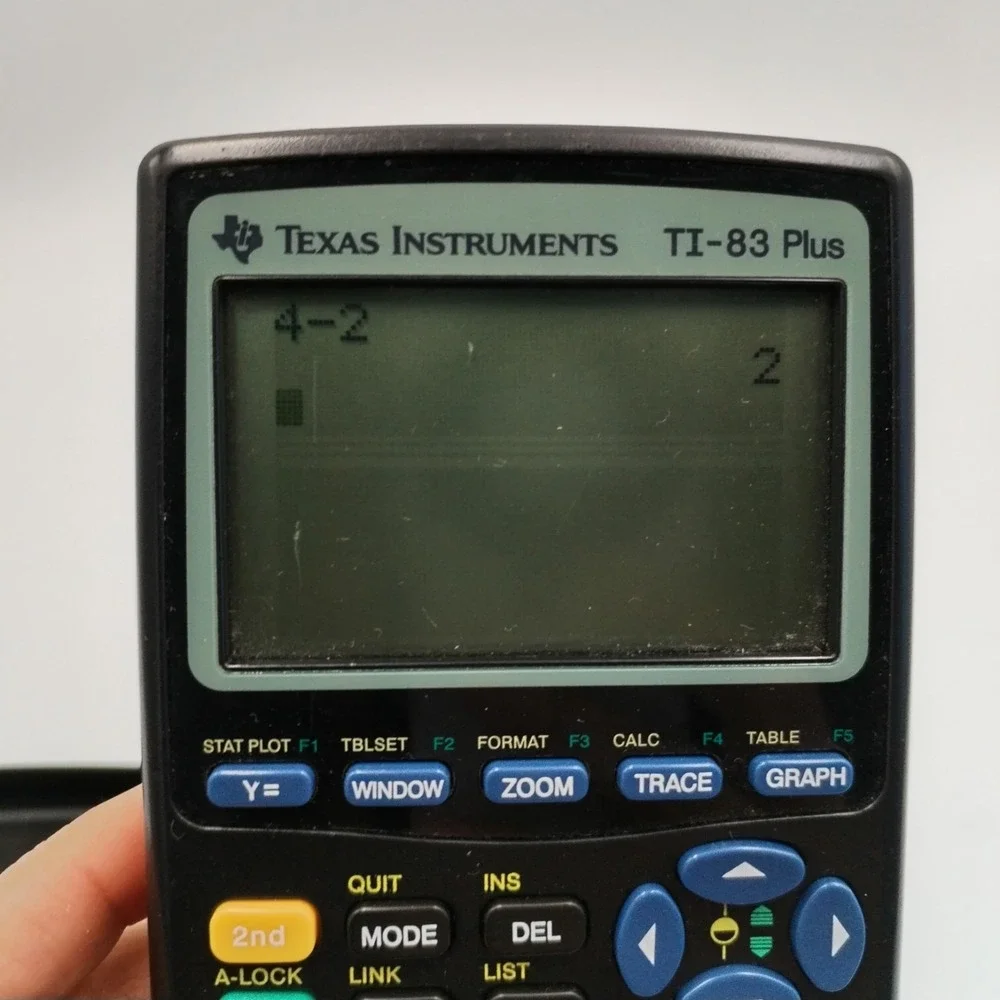 Texas Instruments TI-83 Plus Graphing Calculator Black With Slide Cover TESTED